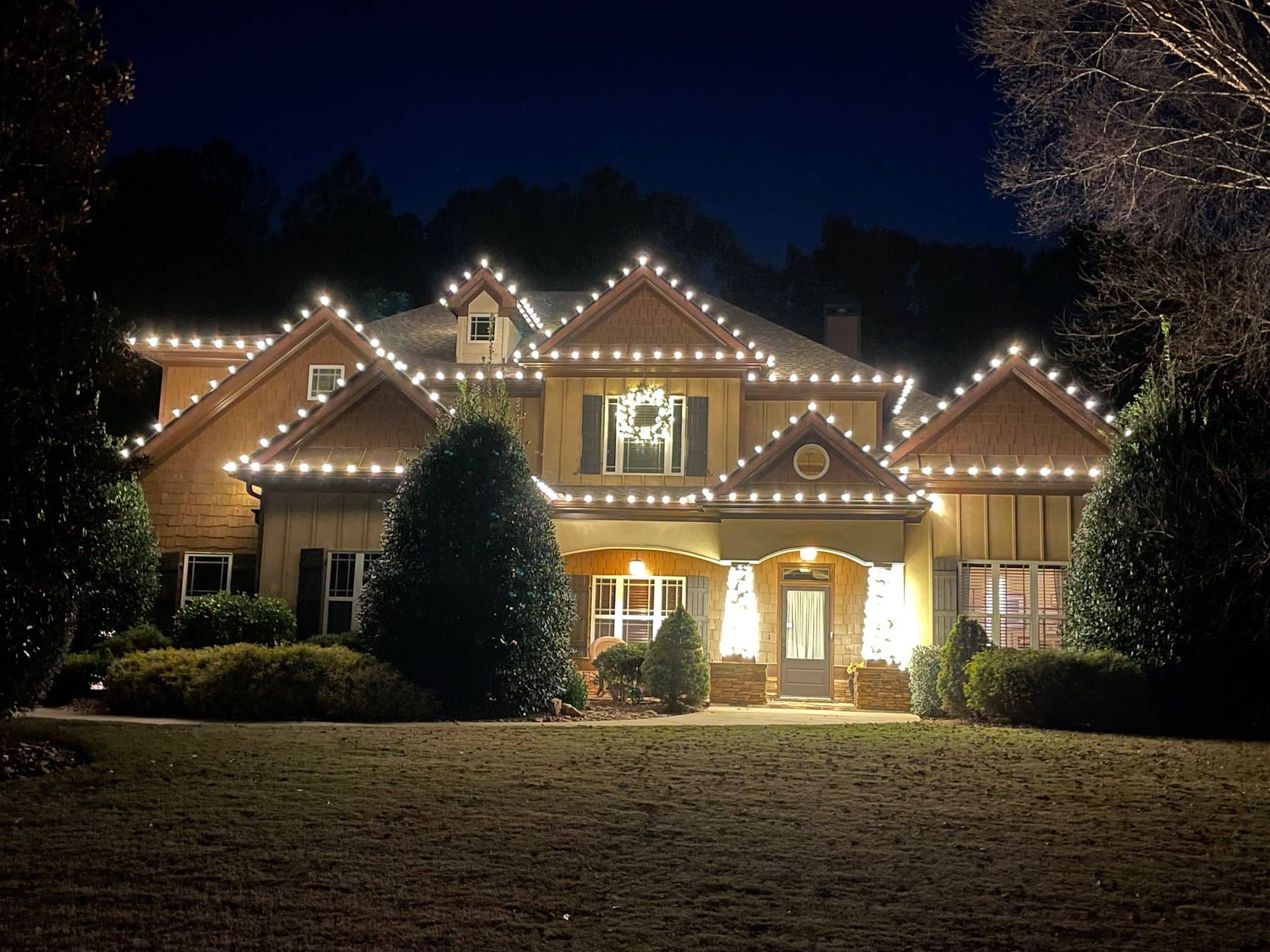 LED Christmas Lights Professionally Installed In Peachtree City GA